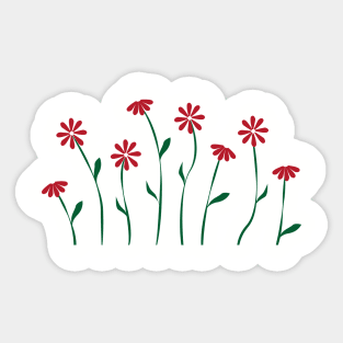 Tiny little red flowers Sticker